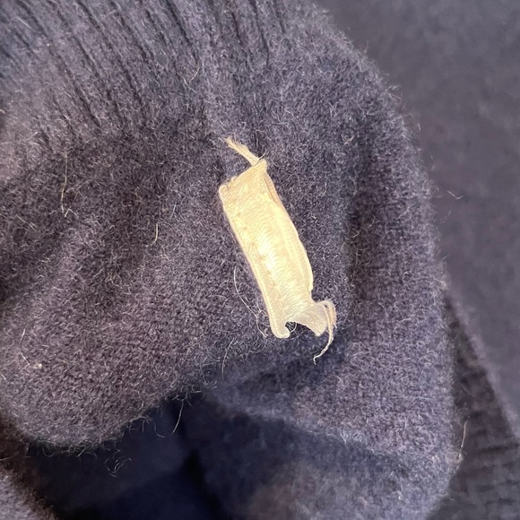 Quince Mongolian Cashmere Polo Sweater in True Navy - Picture 8 of 9